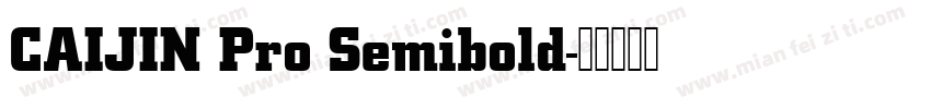 CAIJIN Pro Semibold字体转换